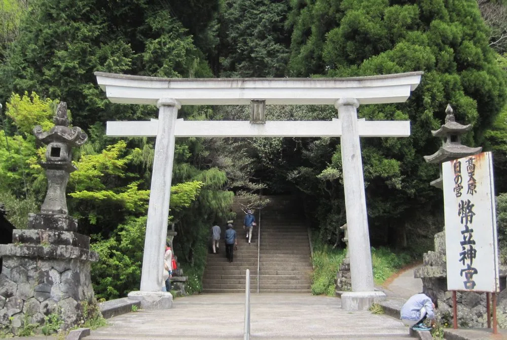 A torii gate at Heitate Jingu Shrine