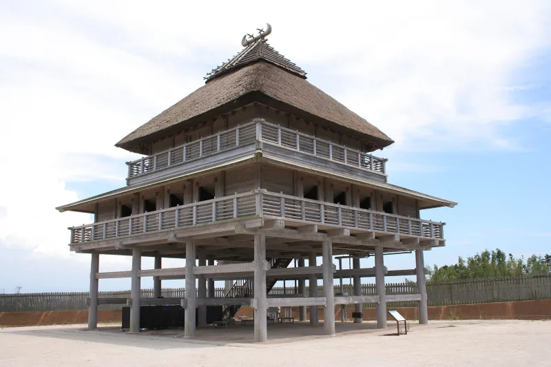 The reconstructed main ceremonial hall, the largest building at Yoshinogari