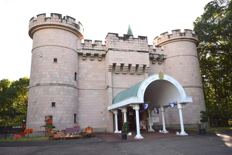 Castle-shaped Children's Castle building inside Saitama Children's Zoo